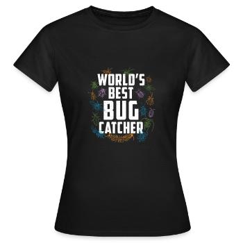 Worlds Best Bug Catcher Funny Entomologist Bug - Women's T-Shirt - black - Front - AI Model Female 172 dark (172cm)