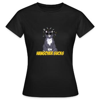 Lustige Kater-Schattierungen, Kopfschmerzen für - Frauen T-Shirt - Schwarz - Vorne - AI Model Female 172 dark (172cm)