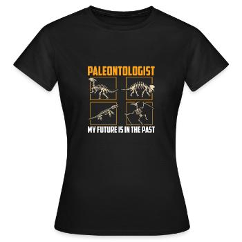 Humour de paléontologie amusante pour une - T-shirt Femme - noir - Devant - AI Model Female 172 dark (172cm)