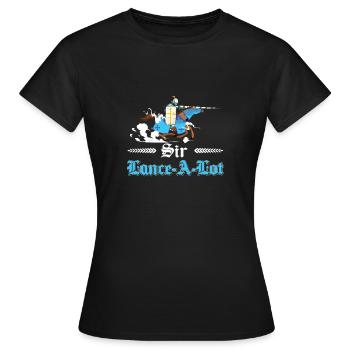 Sir Lance-A-Lot Lustiges Ritterspiel Lance Buhurt - Frauen T-Shirt - Schwarz - Vorne - AI Model Female 172 dark (172cm)