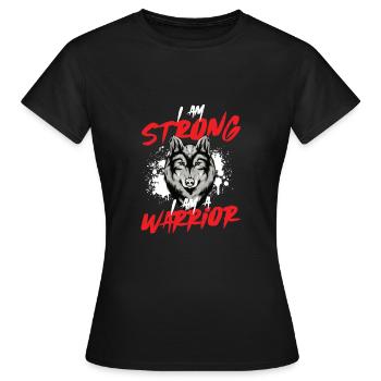 Ich bin ein starker bösartiger Krieger Symbolik - Frauen T-Shirt - Schwarz - Vorne - AI Model Female 172 dark (172cm)