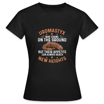 Uromastyx Appetite Erreiche neue Höhen Lustiger - Frauen T-Shirt - Schwarz - Vorne - AI Model Female 172 dark (172cm)
