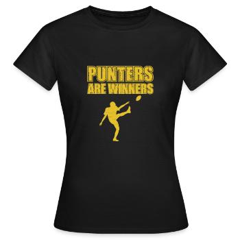 Ballon de football motivant gagnant un joueur de - T-shirt Femme - noir - Devant - AI Model Female 172 dark (172cm)