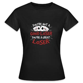 Lustiges Canasta-Kartenspiel Sarkasmus Canasta - Frauen T-Shirt - Schwarz - Vorne - AI Model Female 172 dark (172cm)