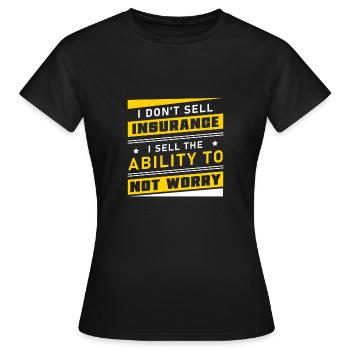 Agents d’assurance La capacité de - T-shirt Femme - noir - Devant - AI Model Female 172 dark (172cm)