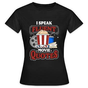 Écran cinéphile Personnel Hollywood - T-shirt Femme - noir - Devant - AI Model Female 172 dark (172cm)