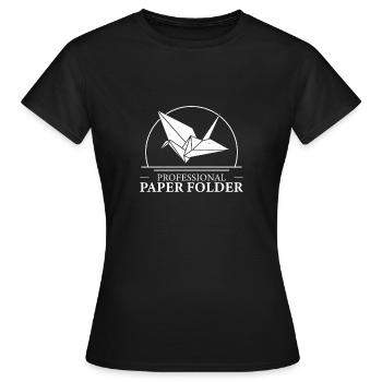 Awesome Origami Master Professional Paper Case - Women's T-Shirt - black - Front - AI Model Female 172 dark (172cm)