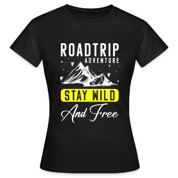 Voyage en camping de vacances - T-shirt Femme - noir - Devant - AI Model Female 172 dark (172cm)
