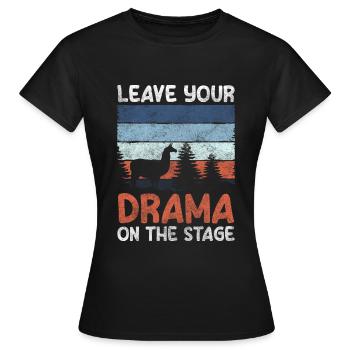 Schauspielerin Theaterstück Regie Vorhang - Frauen T-Shirt - Schwarz - Vorne - AI Model Female 172 dark (172cm)