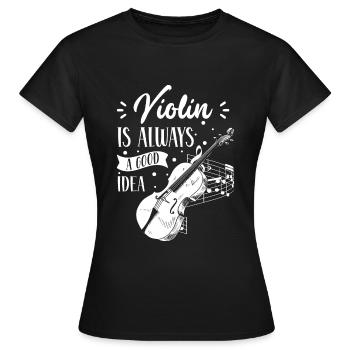 Musician Instrument String Instrument - Women's T-Shirt - black - Front - AI Model Female 172 dark (172cm)