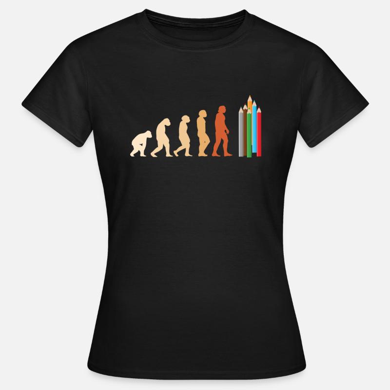 Dessin de l’évolution du tiroir - T-shirt Femme - noir