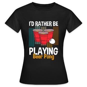 Fêtes de la bière Ivrognes - T-shirt Femme - noir - Devant - AI Model Female 172 dark (172cm)