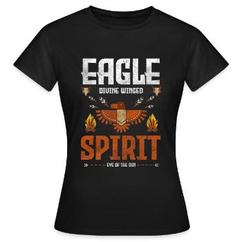 Aboriginal Feather Headdress - Women's T-Shirt - black - Front - AI Model Female 172 dark (172cm)