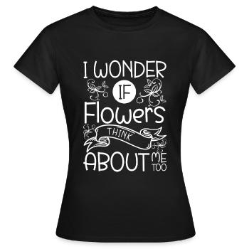Bouquet Amour Bouquet Couple - T-shirt Femme - noir - Devant - AI Model Female 172 dark (172cm)