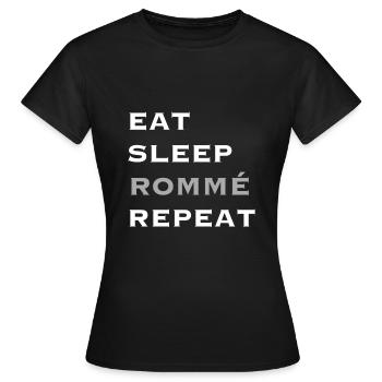 Rommè Rommee Gift double head Rummikub Rummy - Women's T-Shirt - black - Front - AI Model Female 172 dark (172cm)
