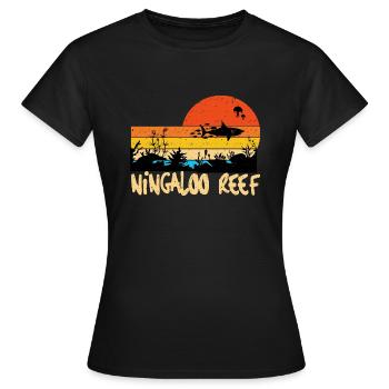 Récif de Ningaloo - T-shirt Femme - noir - Devant - AI Model Female 172 dark (172cm)