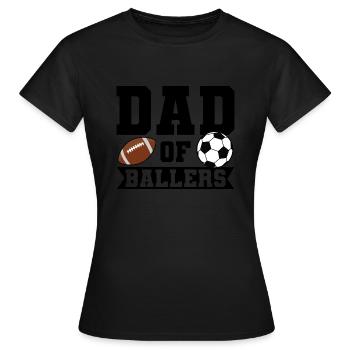 baller fussball baller Geschenk - Frauen T-Shirt - Schwarz - Vorne - AI Model Female 172 dark (172cm)