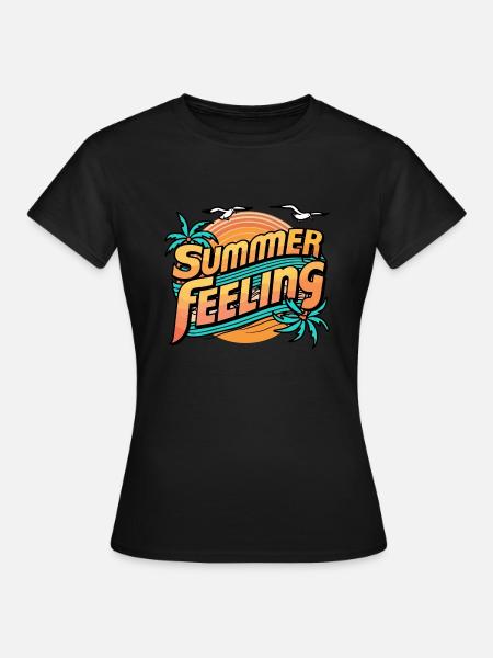 Sommer Gefühl - Frauen T-Shirt - Schwarz