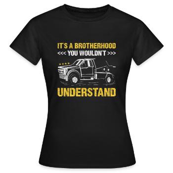 C’est une fraternité que vous ne comprendriez pas - T-shirt Femme - noir - Devant - AI Model Female 172 dark (172cm)