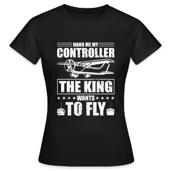 Modellflugzeug Fliegen RC Modellpilot RC Flugzeug - Frauen T-Shirt - Schwarz - Vorne - AI Model Female 172 dark (172cm)