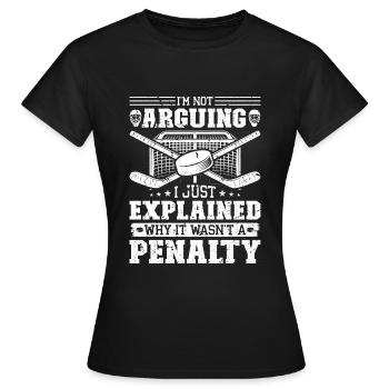 Hockeyspieler Penalty Eishockey - Frauen T-Shirt - Schwarz - Vorne - AI Model Female 172 dark (172cm)