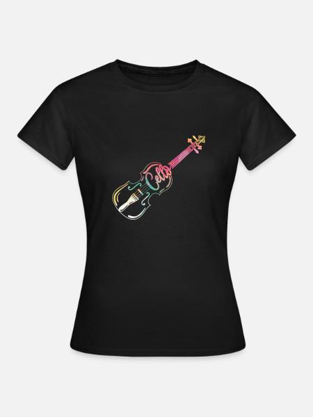 Cello - Frauen T-Shirt - Schwarz