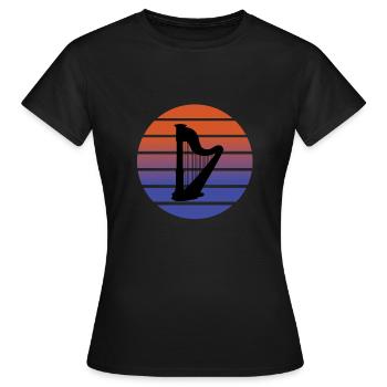 harpe - T-shirt Femme - noir - Devant - AI Model Female 172 dark (172cm)