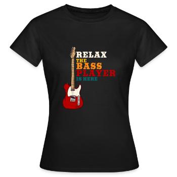 bassist - Women's T-Shirt - black - Front - AI Model Female 172 dark (172cm)