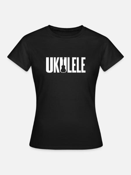 Ukulele - Frauen T-Shirt - Schwarz