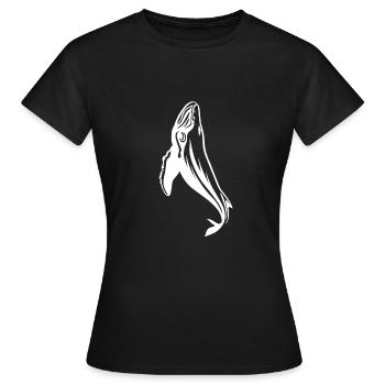 Baleine à bosse - T-shirt Femme - noir - Devant - AI Model Female 172 dark (172cm)