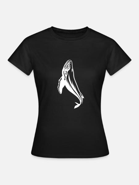 Buckelwal - Frauen T-Shirt - Schwarz