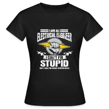 Electrical engineer - Women's T-Shirt - black - Front - AI Model Female 172 dark (172cm)