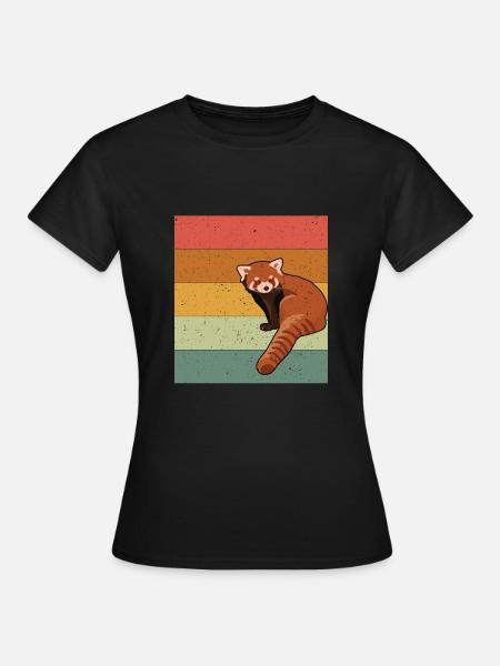 Roter Panda - Frauen T-Shirt - Schwarz