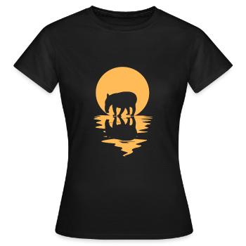 Tapir - T-shirt Femme - noir - Devant - AI Model Female 172 dark (172cm)