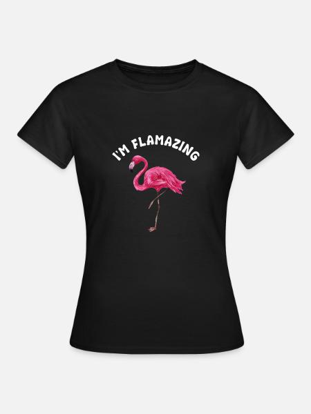 Flamazing Flamingo Geschenk - Frauen T-Shirt - Schwarz