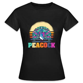 Paon - T-shirt Femme - noir - Devant - AI Model Female 172 dark (172cm)
