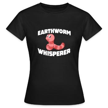Regenwurm Flüsterer - Frauen T-Shirt - Schwarz - Vorne - AI Model Female 172 dark (172cm)