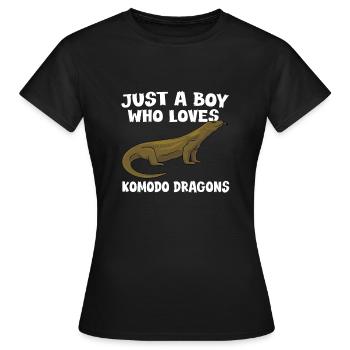 Komodowaran cadeau garçons - T-shirt Femme - noir - Devant - AI Model Female 172 dark (172cm)