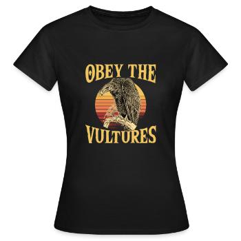 Obey the Vultures - Women's T-Shirt - black - Front - AI Model Female 172 dark (172cm)