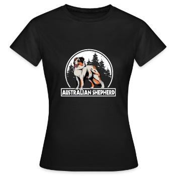 Australian Shepherd - T-shirt Femme - noir - Devant - AI Model Female 172 dark (172cm)