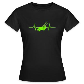Tondre le rythme cardiaque - T-shirt Femme - noir - Devant - AI Model Female 172 dark (172cm)