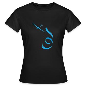 Segelflugzeug - Frauen T-Shirt - Schwarz - Vorne - AI Model Female 172 dark (172cm)