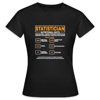 Statistiker - Frauen T-Shirt - Schwarz - Vorne - AI Model Female 172 dark (172cm)
