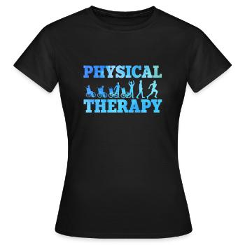 Physiothérapie - T-shirt Femme - noir - Devant - AI Model Female 172 dark (172cm)