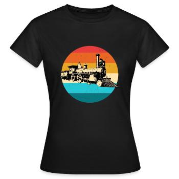 Train - T-shirt Femme - noir - Devant - AI Model Female 172 dark (172cm)