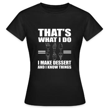 Dessert - T-shirt Femme - noir - Devant - AI Model Female 172 dark (172cm)