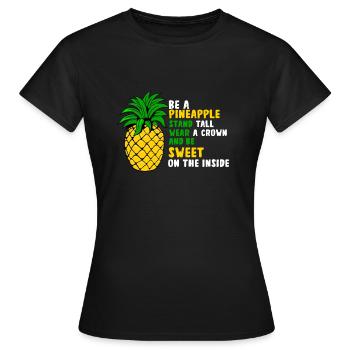 Ananas - T-shirt Femme - noir - Devant - AI Model Female 172 dark (172cm)