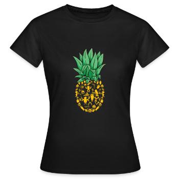 Ananas - T-shirt Femme - noir - Devant - AI Model Female 172 dark (172cm)