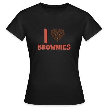 J’aime les brownies - T-shirt Femme - noir - Devant - AI Model Female 172 dark (172cm)
