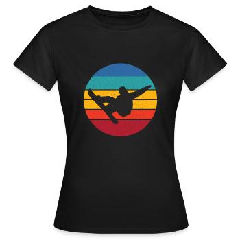 Snowboarding - Frauen T-Shirt - Schwarz - Vorne - AI Model Female 172 dark (172cm)